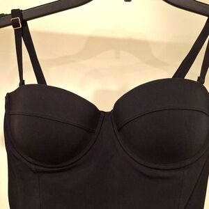 Tory Burch Lipsi Convertible One-Piece Swimsuit Black SIZE S